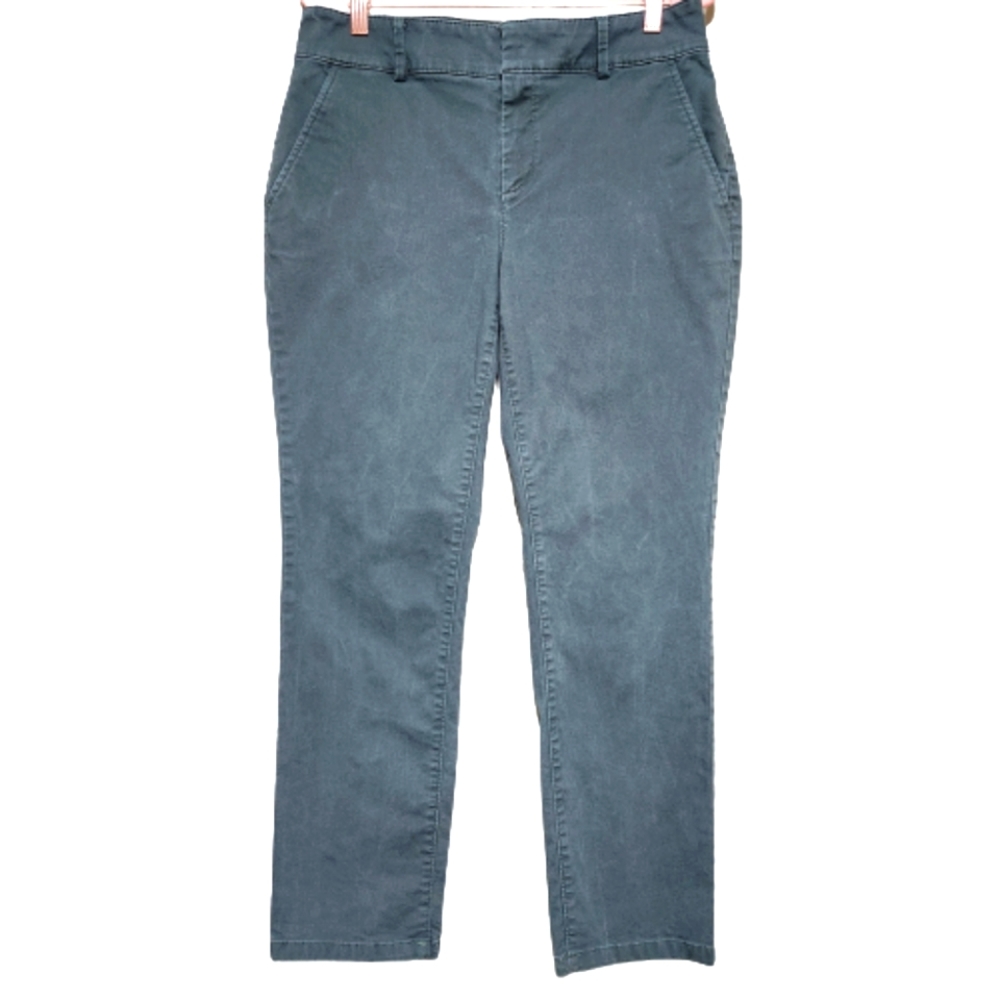 LOFT Sage Green Cotton Straight Leg Chino Pants Size 10 #0363